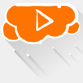 Drizzle Cloud Media Player: Live cloud stream mp3 Audio songs & music and HD film or movie video Icon